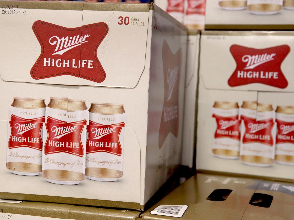 Miller High Life on sale at a liquor store on November 29, 2018 in Chicago, Illinois.