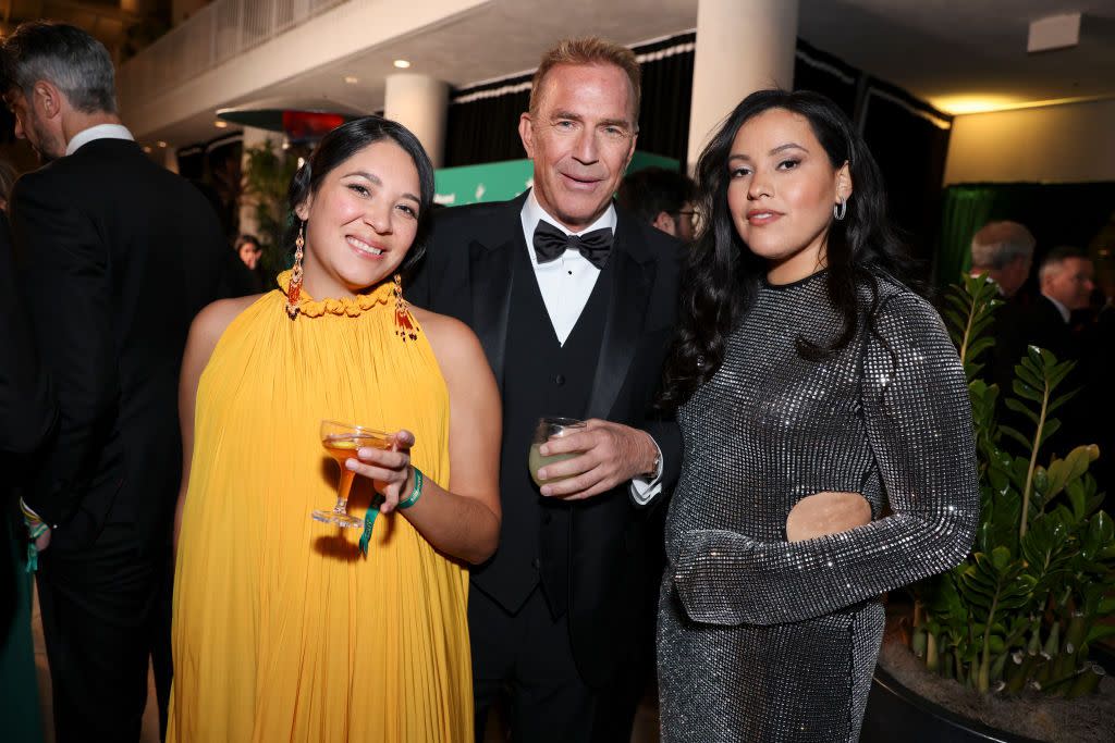 kevin costner and 'killers of the flower moon' stars at 2024 billboard golden globes after party