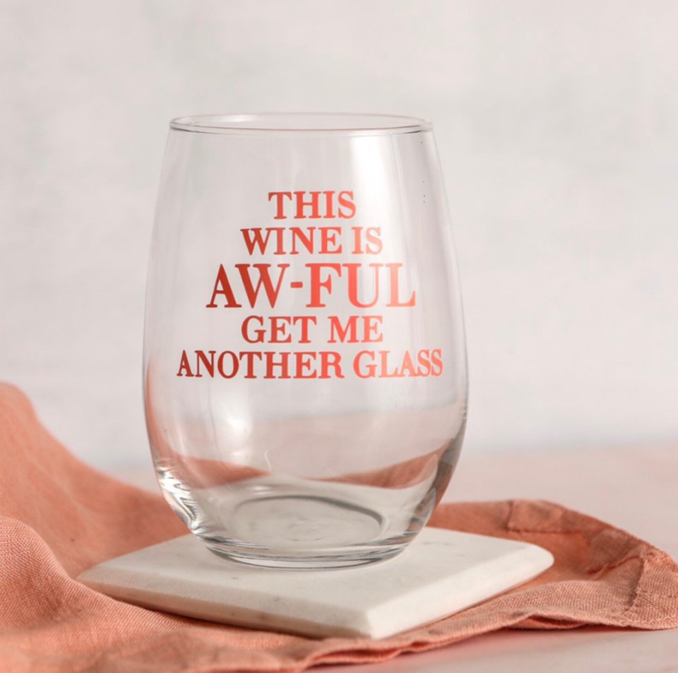 "This Wine Is Awful" Wine Glass