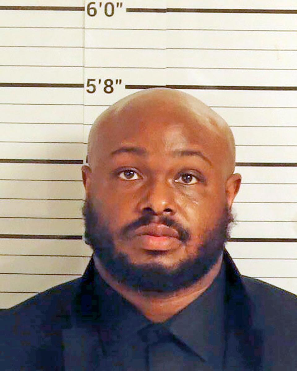 This Wednesday, Jan. 26, 2023, booking mug shot released by Shelby County Sheriff's Office shows former Memphis Police officer Desmond Mills, Jr., in Memphis, Tenn. Five fired Memphis police officers including Mills have been charged with second-degree murder and other crimes in the arrest and death of Tyre Nichols, a Black motorist who died three days after a confrontation with the officers during a traffic stop. Each is charged with second-degree murder, aggravated assault, aggravated kidnapping, official misconduct and official oppression. (Shelby County Sheriff's Office via AP) ORG XMIT: ILKS102