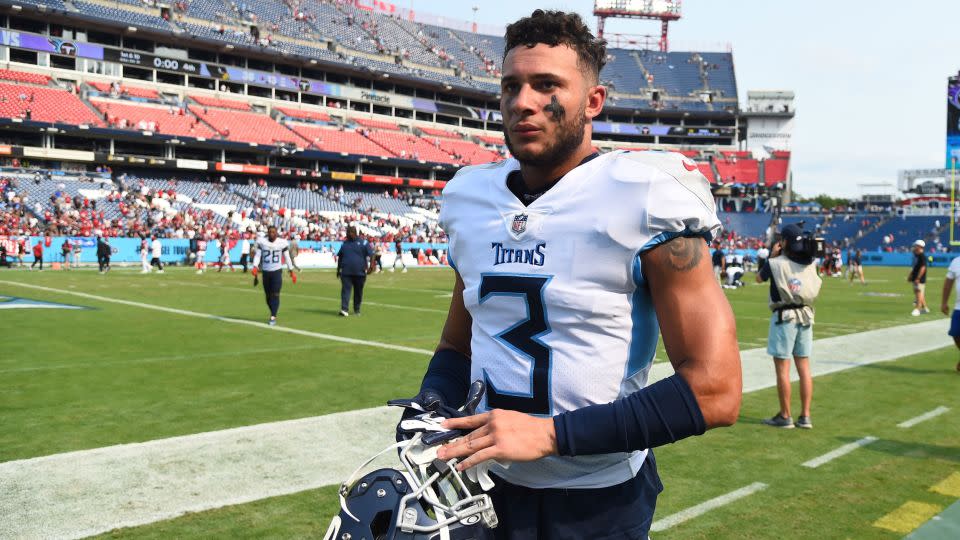 Tennessee Titans cornerback Caleb Farley after a September 2021 loss to the Arizona Cardinals in Nashville. - Christopher Hanewinckel/USA Today Sports/Reuters