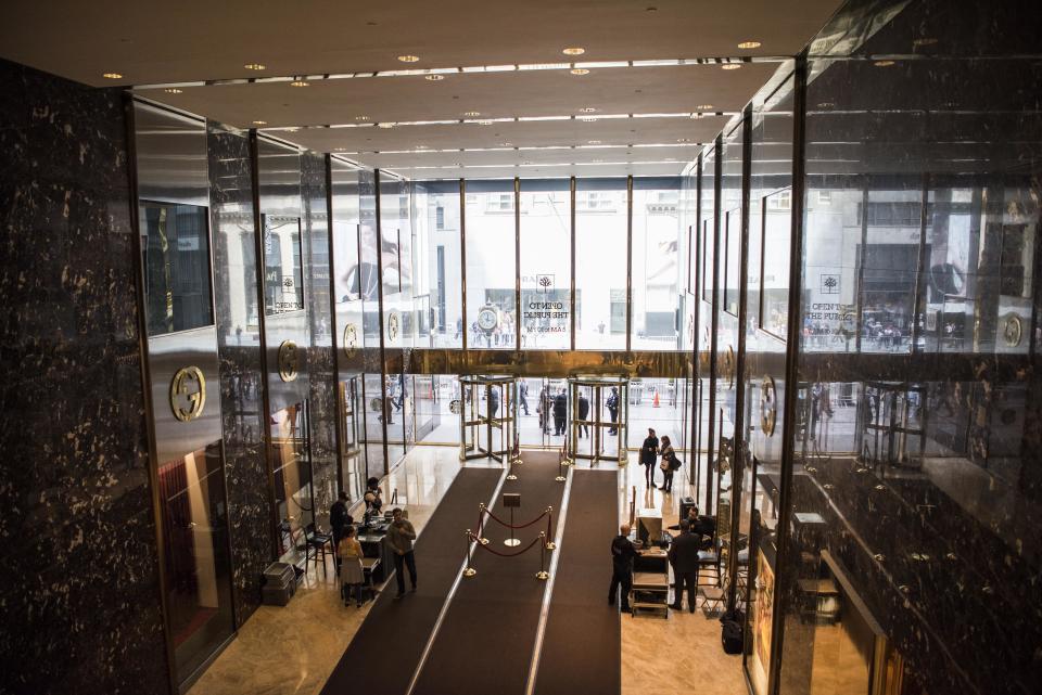 The main lobby of Trump Tower. Residents use a different entrance. (Photo: Damon Dahlen/HuffPost)