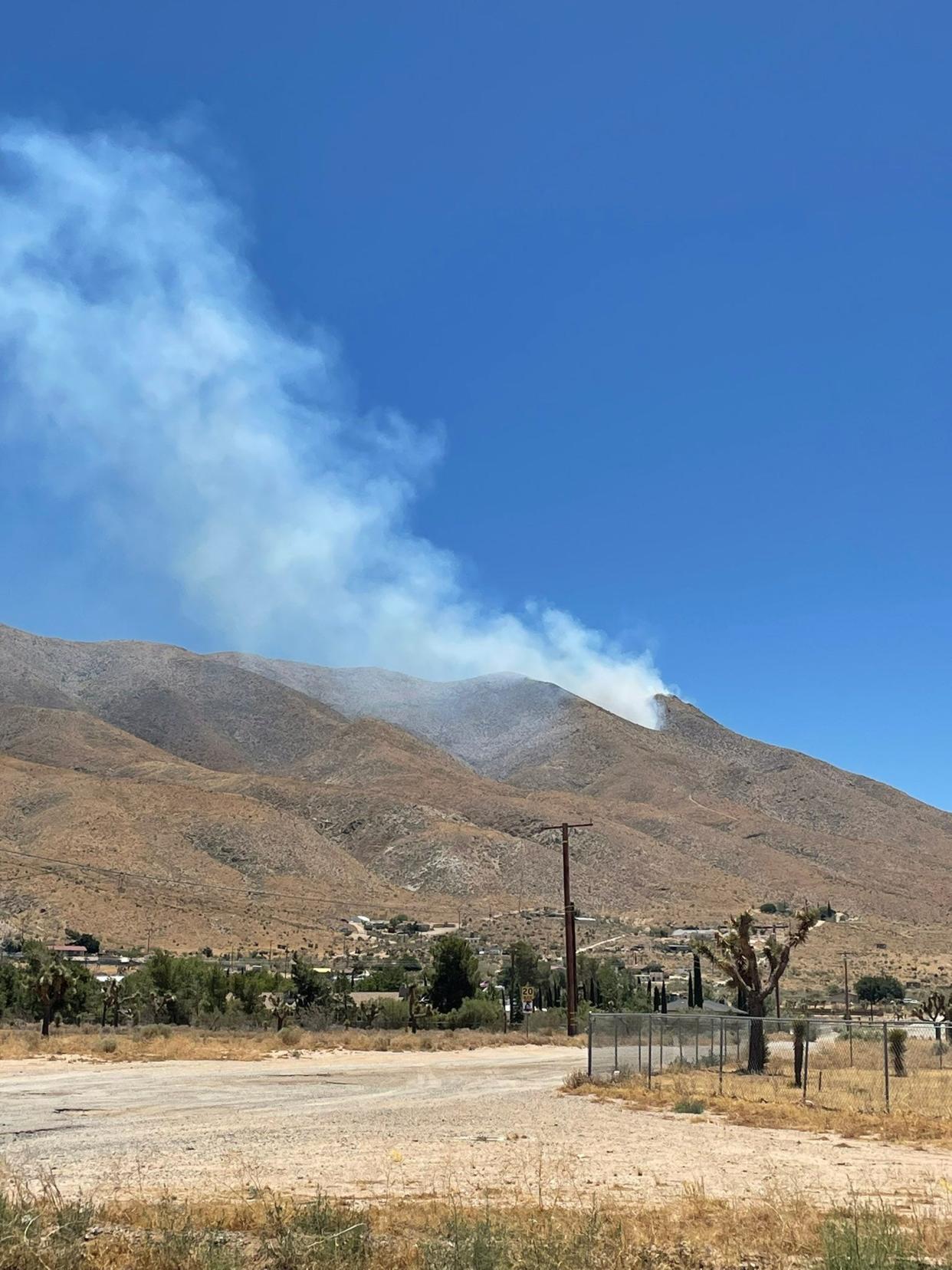 Firefighters spent their Fourth of July battling the Roundup Fire which had reached 34 acres just south of Apple Valley.