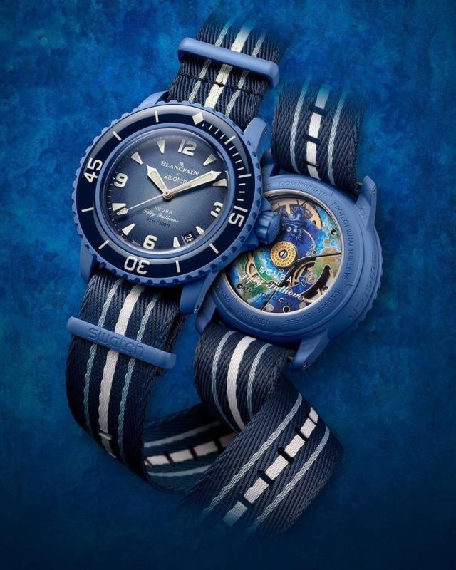 Navy Blue Swift for Blancpain X Swatch 