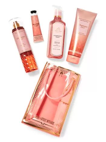 bath body works champagne toast gift set