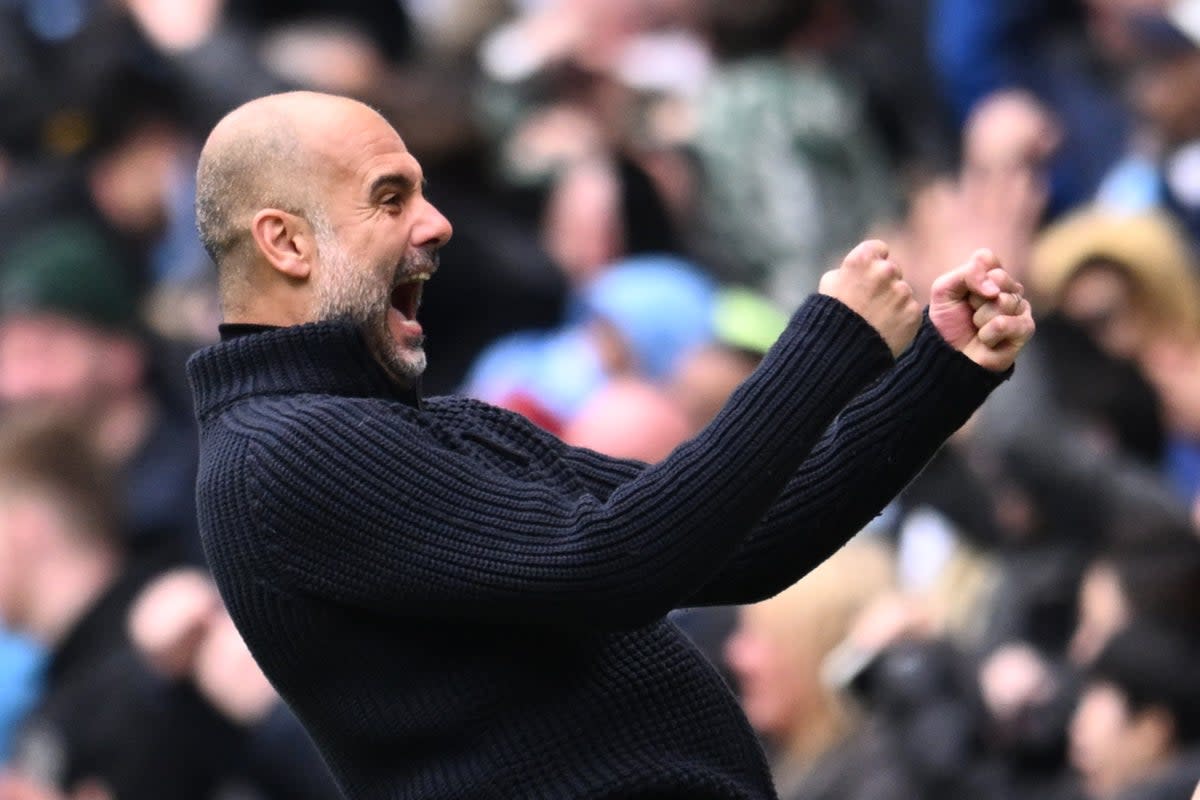 ‘Perfect’: Pep Guardiola  (Liverpool FC via Getty Images)