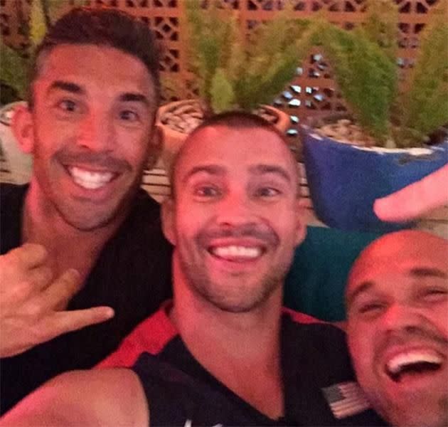 Braith Anasta, Kris Smith and Anthony Dalli in Bali. Photo: Instagram