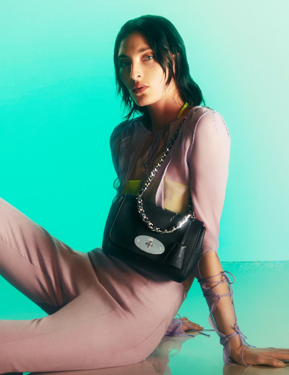 A look from the Mulberry spring 2022 campaign.