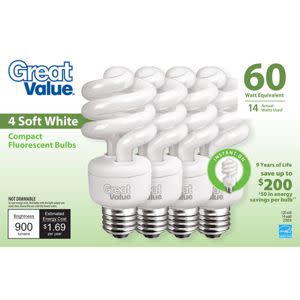 Great Value 14-Watt Soft White CFL