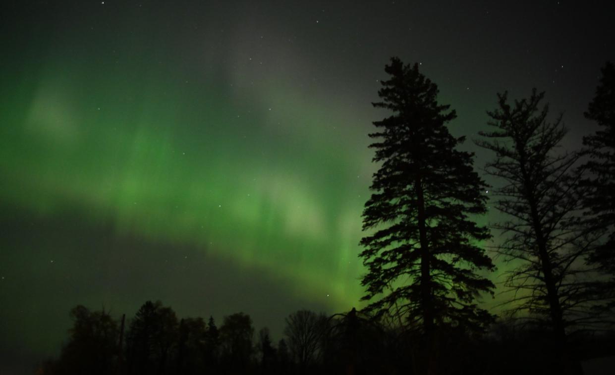 The Northern Lights, rarely seen in Wisconsin, put on a spectacular display April 23, 2023, near Pulaski.