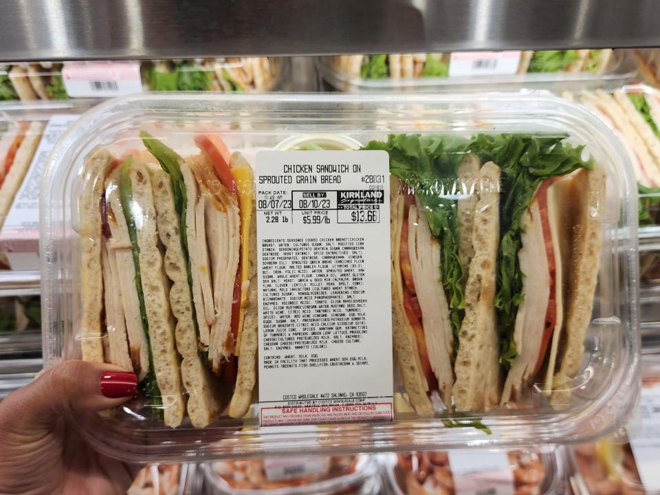 Chicken sandwiches at Costco