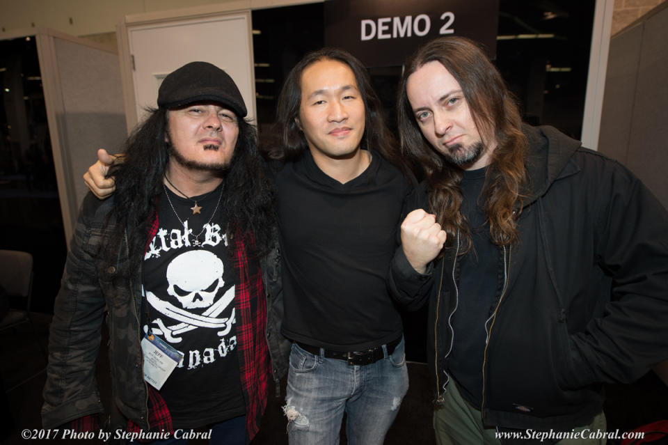 Jeff Duncan (Armored Saint), Herman Li (DragonForce), and Charles Elliott (Abysmal Dawn)