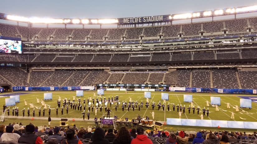 Tottenville High School Band at MetLife (Courtesy of Laurie D’Amico)