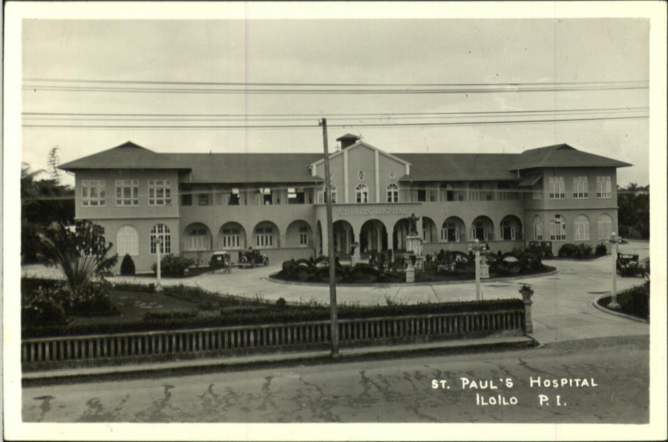 Exterior view of Saint Paul's Hospital in Iloilo City, Iloilo, 1920<span class="copyright">Mansell—The LIFE Picture Collection/Getty Images</span>