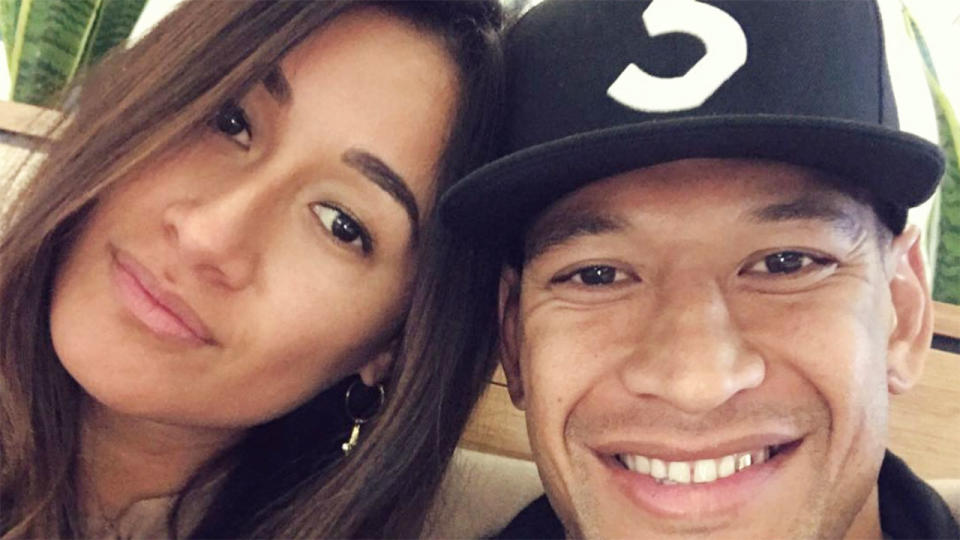 Pictured here, Maria and husband Israel Folau.