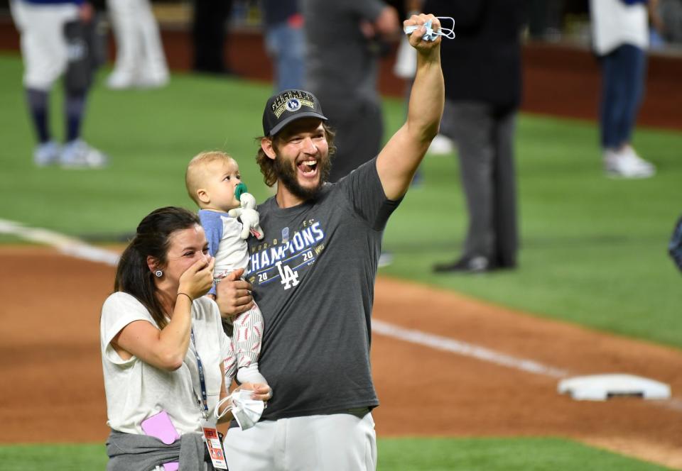 Clayton Kershaw and family celebrate