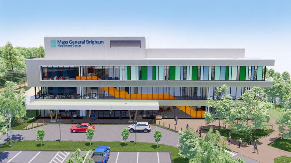 An artist's rendering of the proposed Mass General Brigham medical facility in Westborough, now withdrawn by the hospital.