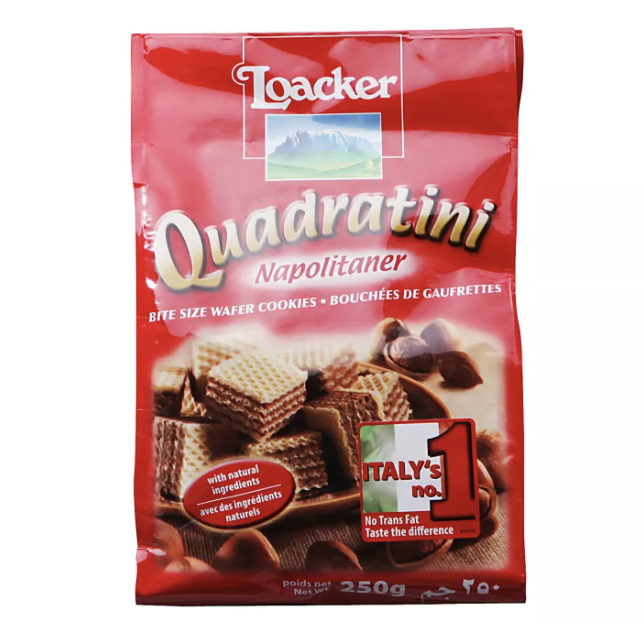 Loacker Quadratini Napolitaner Wafer Cookies