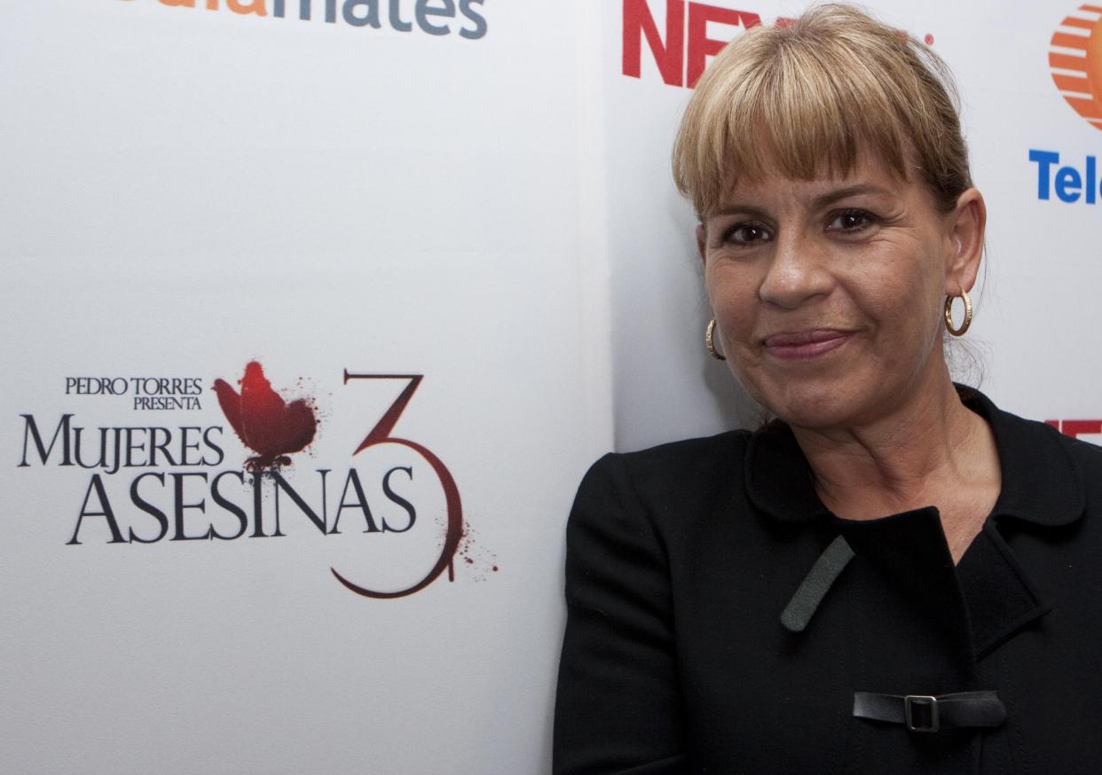 MEXICO CITY, MEXICO - AUGUST 16:  Leticia Perdigon poses during the presentation of a chapter of the Mujeres Asesinas 3 on August 16, 2010 in Mexico City, Mexico. (Photo by Alejandro Godinez/Clasos.com/LatinContent via Getty Images)