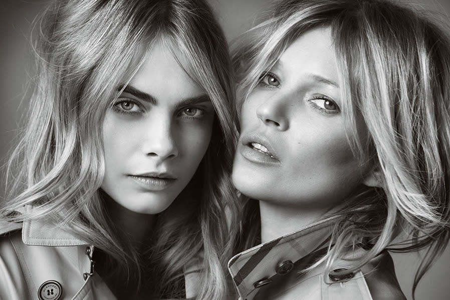 Kate Moss and Cara Delevingne star in My Burberry campaign.