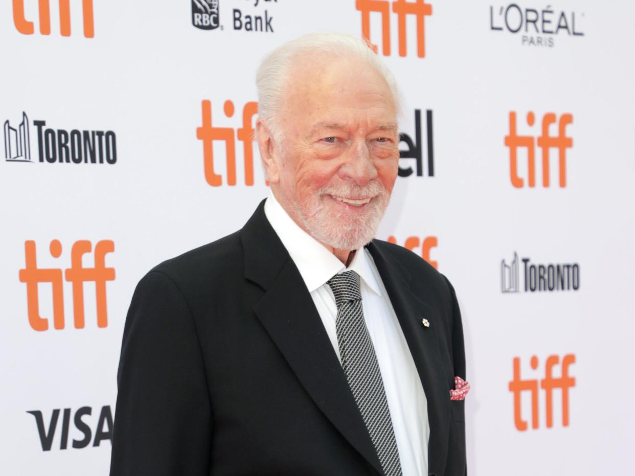 Christopher Plummer attends the ‘Knives Out’ premiere during the 2019 Toronto International Film Festival on 7 September 2019 in Toronto, Canada (Joe Scarnici/Getty Images)