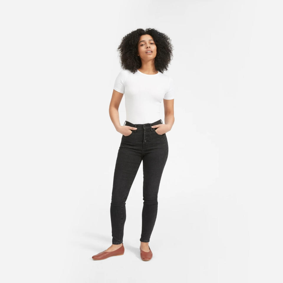 Authentic Stretch High-Rise Skinny Button Fly. Image via Everlane.