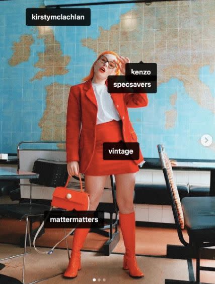 An influencer reprimands others for neglecting the Amazon fires in a post in which she promotes several fashion brands. (Photo: Instagram)