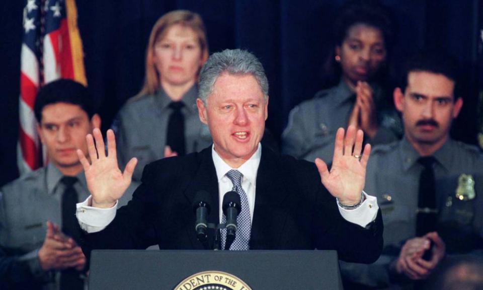 Bill Clinton in 1999, just before his impeachment trial. He was acquitted.