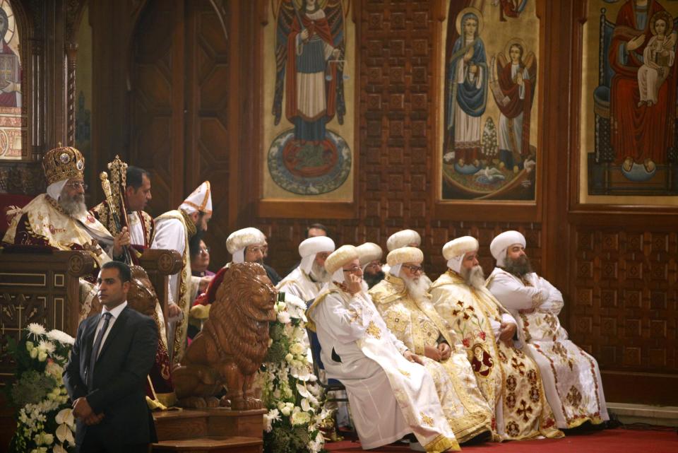 Pope Tawadros II leads the Coptic Christmas Eve Mass in Cairo