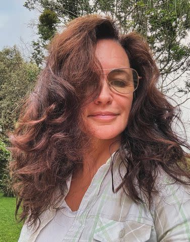 <p>Kristin Davis/Instagram</p> Kristin Davis shows off her natural curls while exploring Kenya