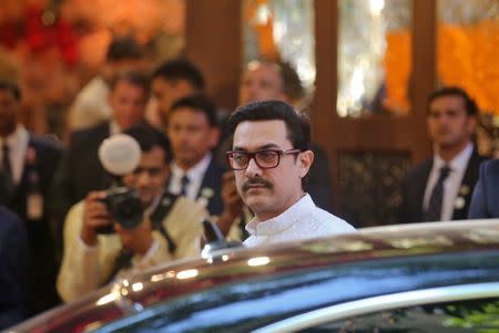 Bollywood actor Aamir Khan arrives to attend the wedding of Isha Ambani, daughter of the Chairman of Reliance Industries Mukesh Ambani, in Mumbai, India, December 12, 2018. REUTERS/Francis Mascarenhas