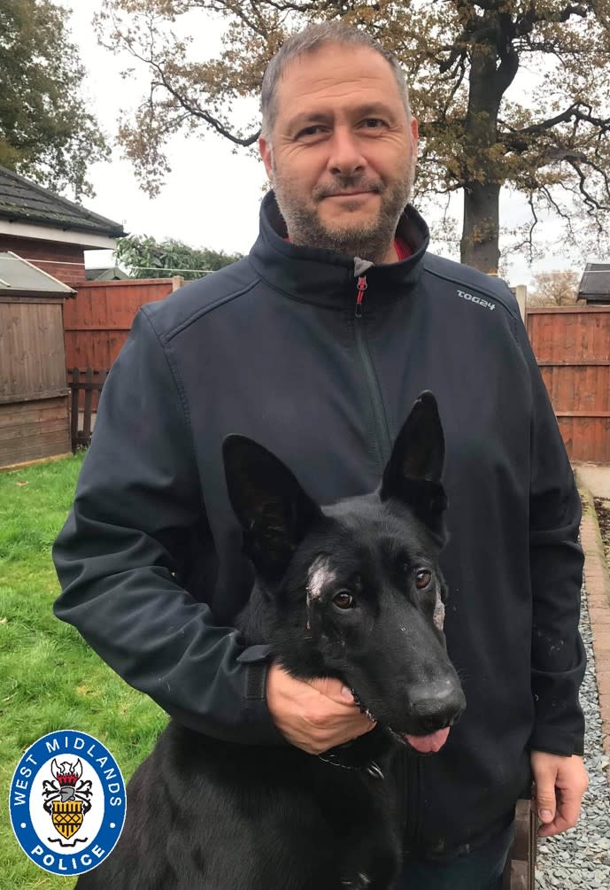 PC Hopley and Stark encountered the teenager while searching an allotment. (West Midlands Police)