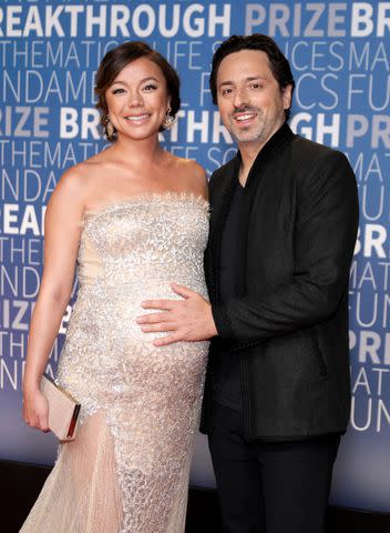 <p>Miikka Skaffari/Getty </p> During her pregnancy with daughter Echo, Nicole Shanahan and Sergey Brin attended the 2019 Breakthrough Prize event in Mountain View, Calif., on Nov. 4, 2018. They married three days later, on Nov. 7.