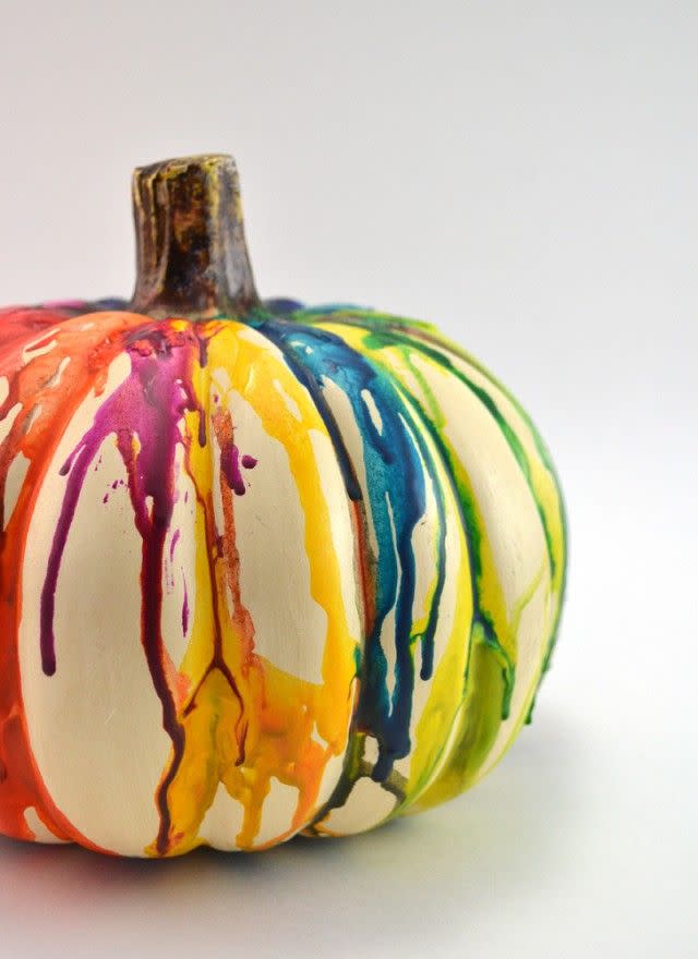 Melted Crayon Pumpkin