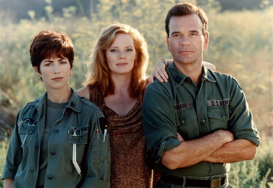 Dana Delany, Marg Helgenberger and Robert Picardo in the groundbreaking TV series, China Beach. (Warner Bros/Courtesy Everett Collection)