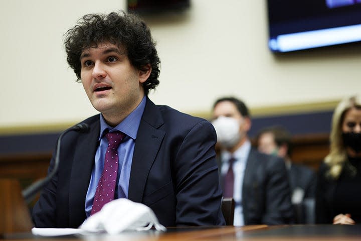 Sam Bankman-Fried testifies before the House Financial Services Committee in 2021. Bankman-Fried was sentenced to 25 years in prison after being convicted on fraud and conspiracy charges.