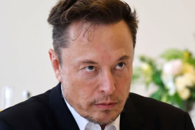 Elon Musk was one of many who shared the disinformation on X (formerly Twitter).  - Credit: LUDOVIC MARIN/POOL/AFP/Getty Images