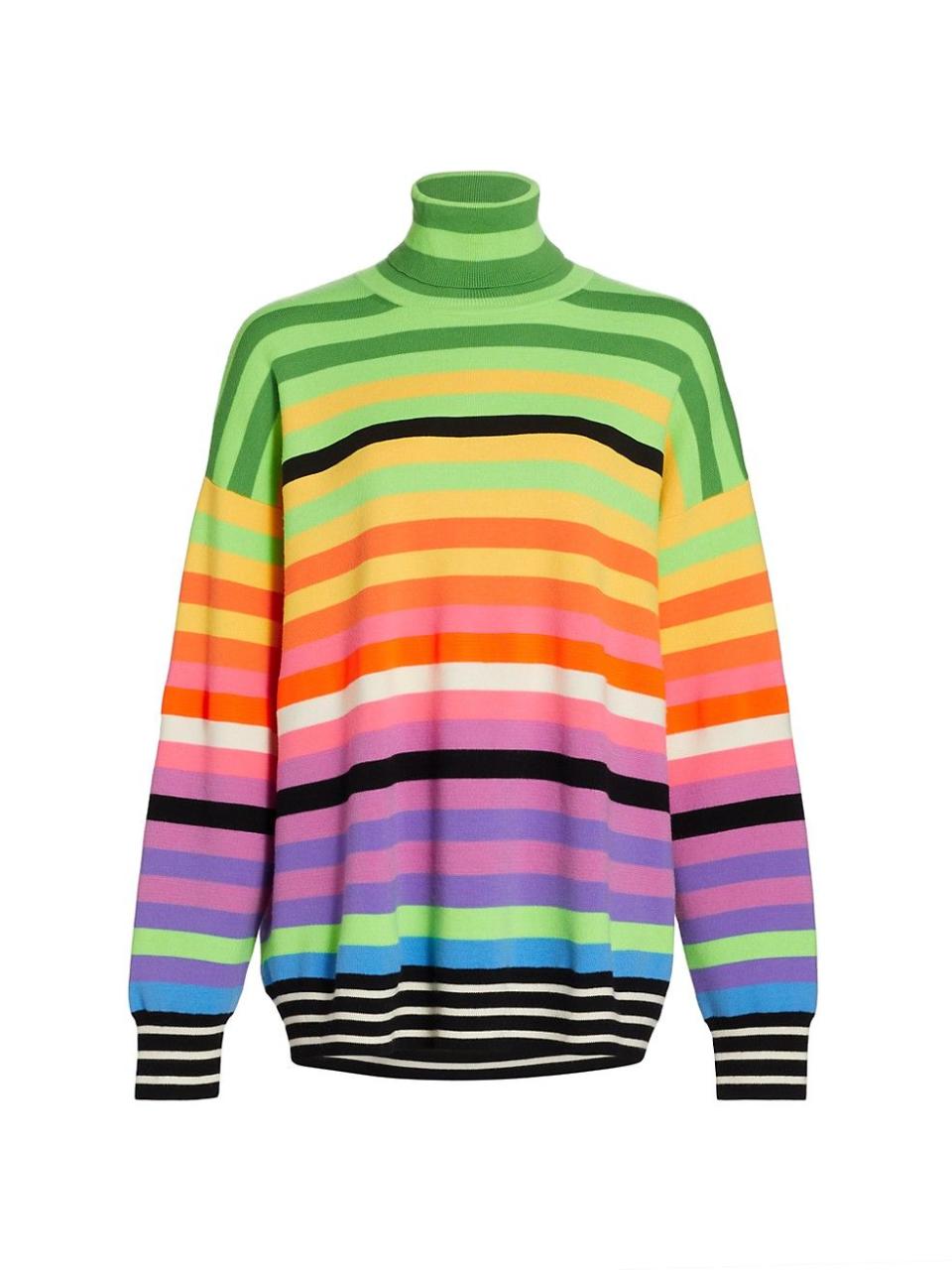 18) Oversized Striped Turtleneck Sweater