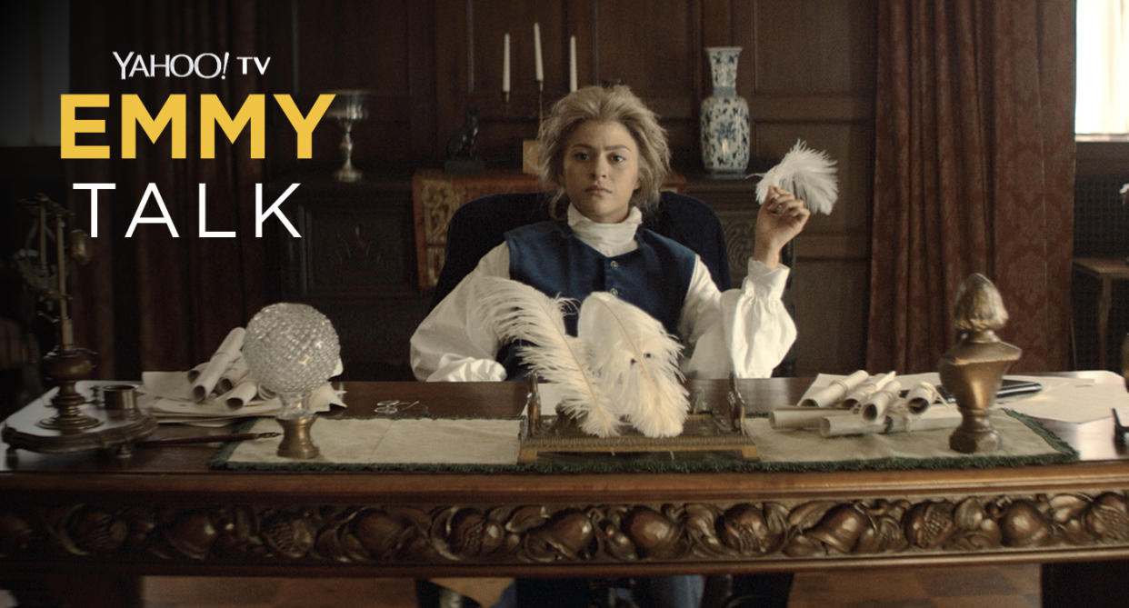 Alia Shawkat as Alexander Hamilton in <em>Drunk History</em>. (Photo: Comedy Central)