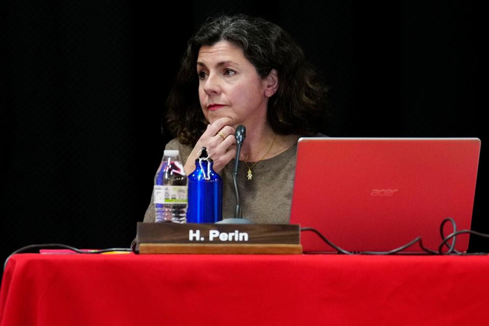 Heather Perin is shown at the Westwood Board of Education Reorganization Meeting, Thursday, January 4, 2024.