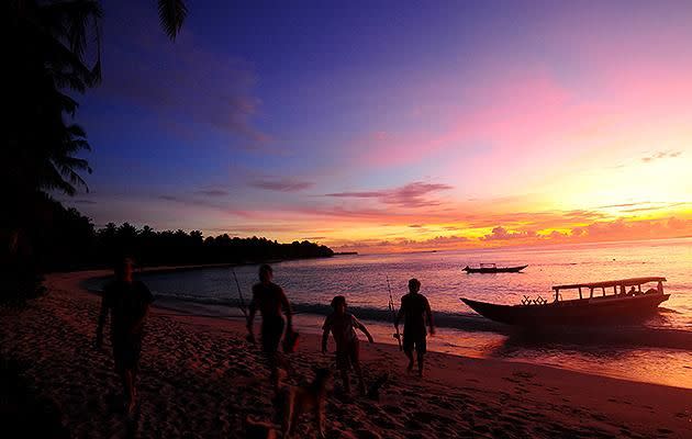 Afternoon fishing trip comes to a stunning end. pic: Alice Trend