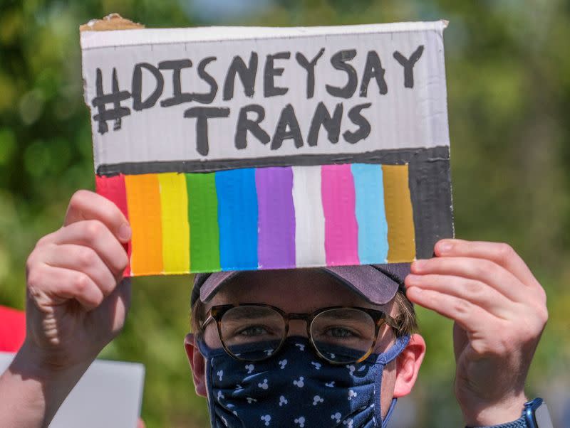 Disney employees protest against Florida's "Don't Say Gay" bill