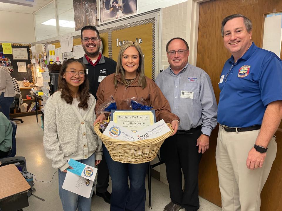 Priscilla Nguyen of Bonham Middle School (Amarillo ISD) was among the three March winners of the 10th annual Teachers On The Rise program.