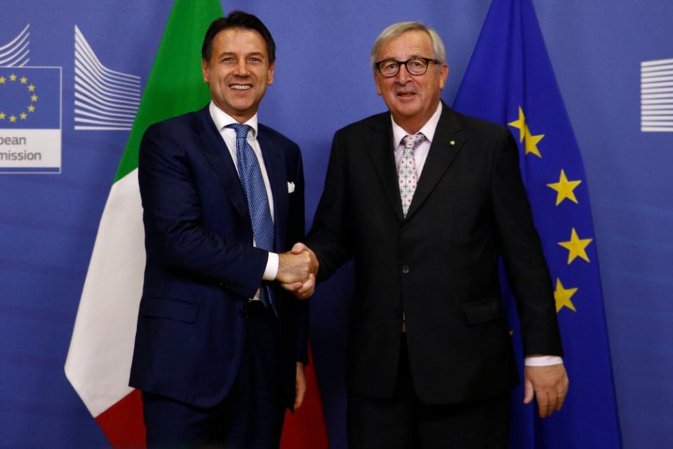 Giuseppe Conte und Jean Claude Juncker