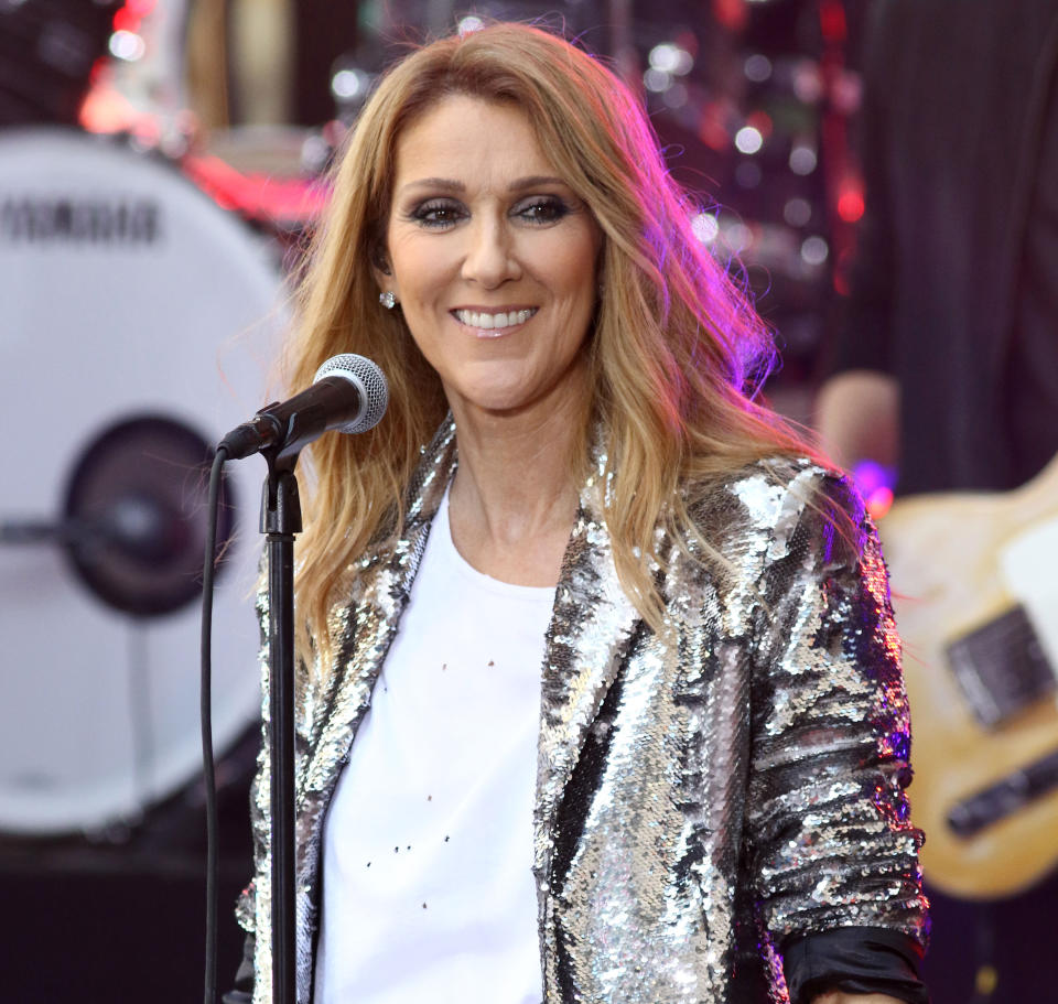 Celine Dion performs on the NBC Today Show concert series in New York City. 