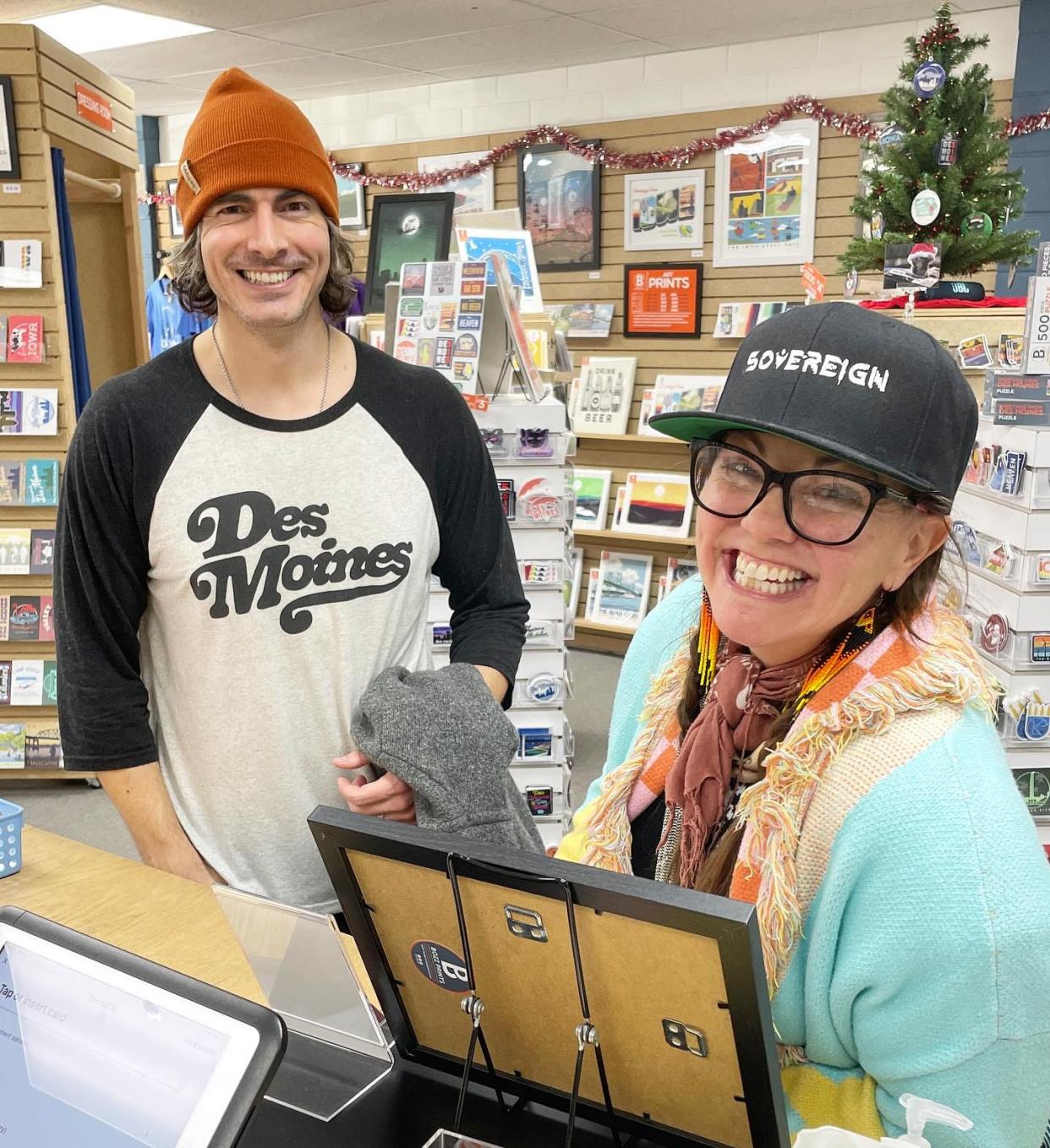 Actor Brandon Routh stopped by Bozz Prints in Valley Junction with his sister, Sara Routh, on Friday, Dec. 1, 2023.