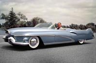 <p>For an encore to his Y-Job, Harley Earl (pictured) came up with the <strong>LeSabre</strong>, which perfectly captured the optimism of the <strong>jet age </strong>and America’s long post-war boom. Sitting a foot lower than contemporary production cars, the <strong>335bhp </strong>V8-equipped LeSabre came with a wrap-around windscreen, hidden headlights and <strong>huge tailfins</strong> that set a trend for America’s Big Three throughout the 1950s.</p><p>It also incorporated a powered roof that could be activated automatically in the event of rain. It also brought in a fashion for jet-age American concepts - and production cars - that would last for over a decade. So strap yourself in for the next few cars in this story:</p>