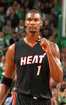 Chris Bosh left the Raptors as the franchise leader in scoring and rebounding