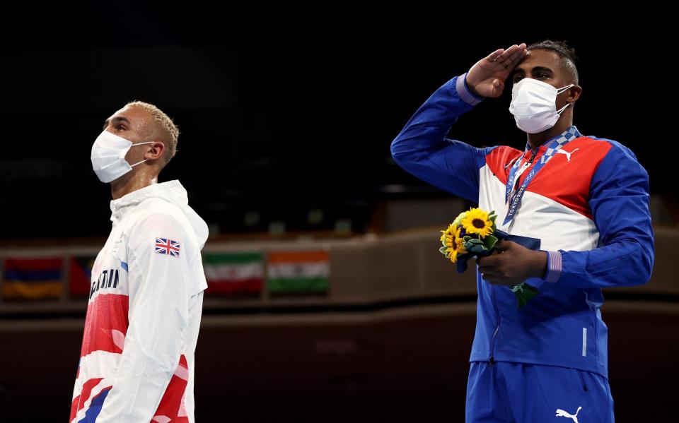 Ben Whittaker takes off silver medal in disgust during boxing ceremony: 'I felt embarrassed' - GETTY IMAGES