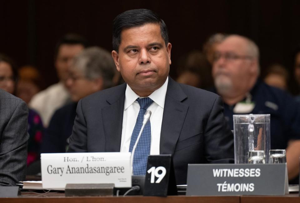 Minister of Crown-Indigenous Relations Gary Anandasangaree waits to appear before the Indigenous and Northern Affairs committee, Thursday, November 30, 2023 in Ottawa. 